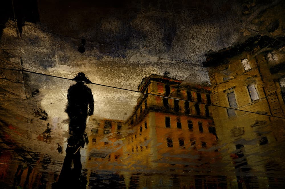 Mysterious Urban Reflection by Antonio Grambone — canvas wall art