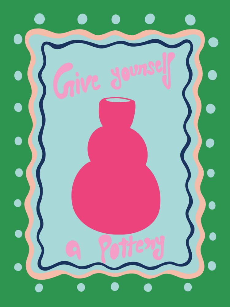 Give Yourself Pottery by Miho Art Studio — canvas wall art