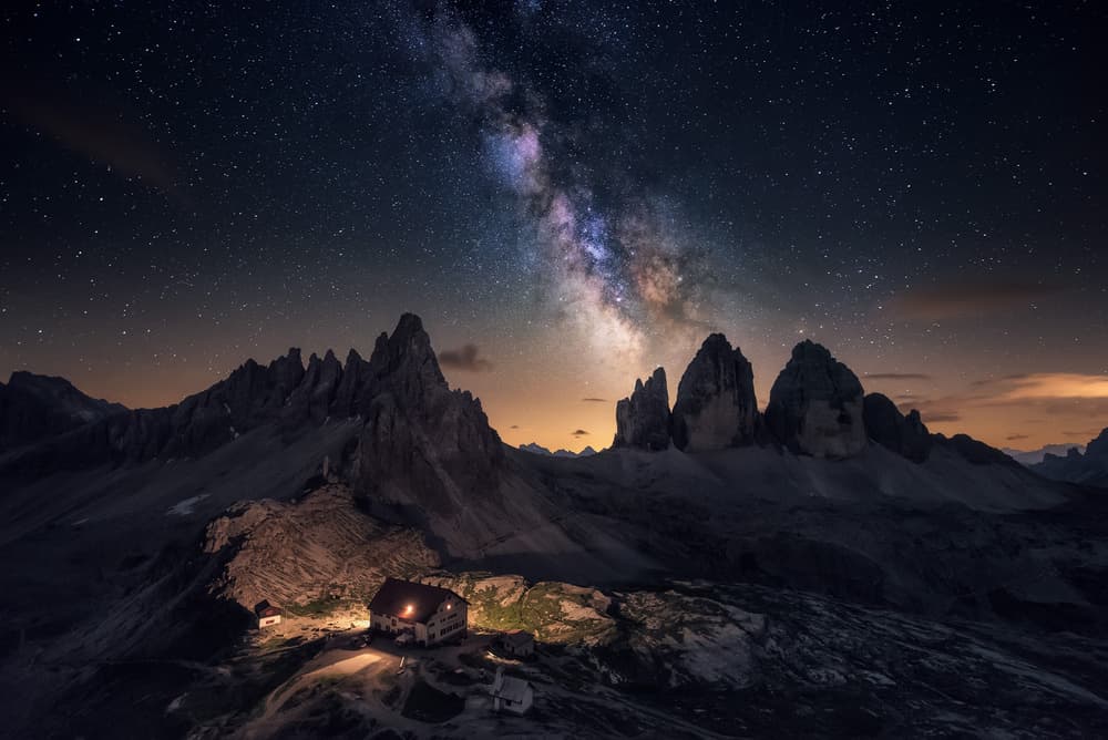 Milky Way Mountain Lodge by Carlos F. Turienzo — canvas wall art