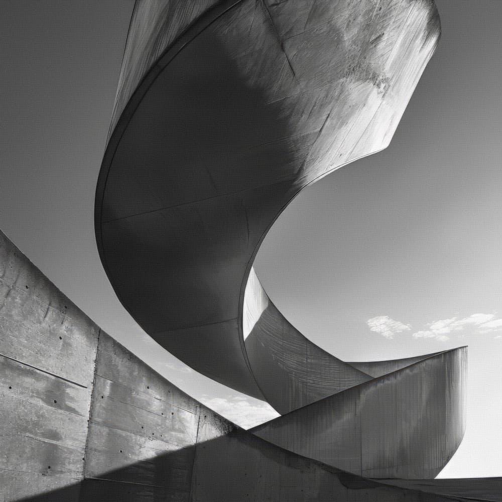 Concrete Spiral Architecture by Bilge Paksoylu — canvas wall art