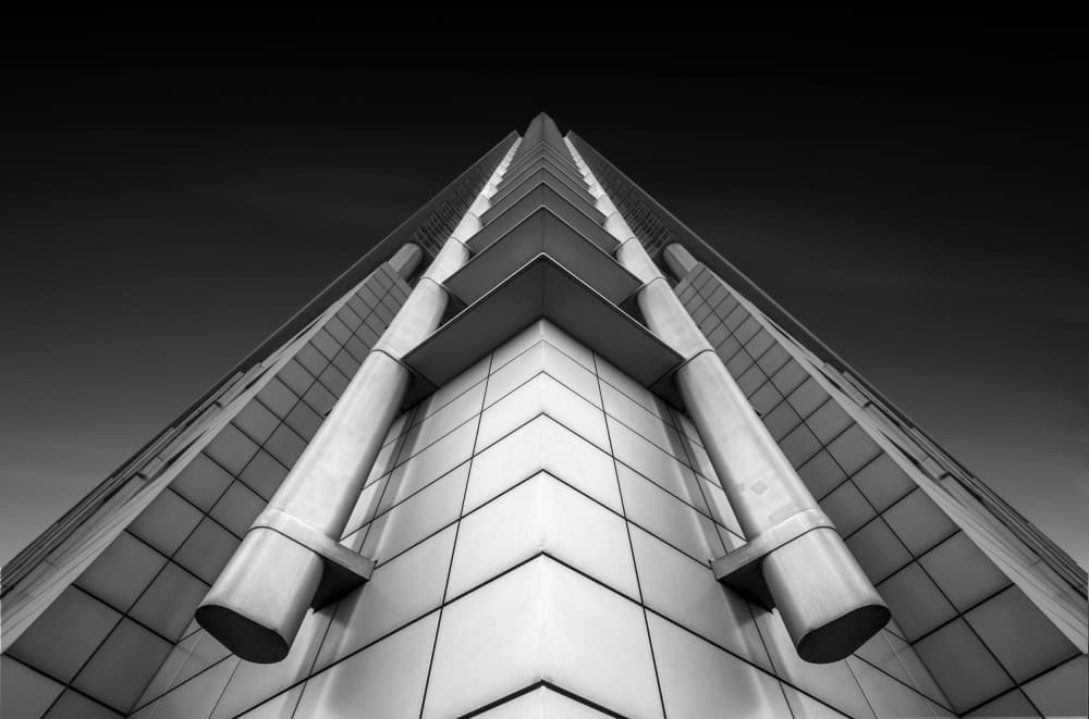 Upward Urban Geometry by Maurits De Groen — canvas wall art