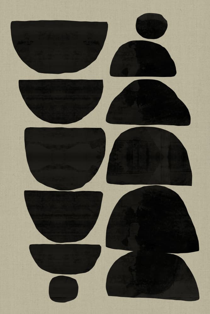 Stacked Zen Stones by cartissi — canvas wall art