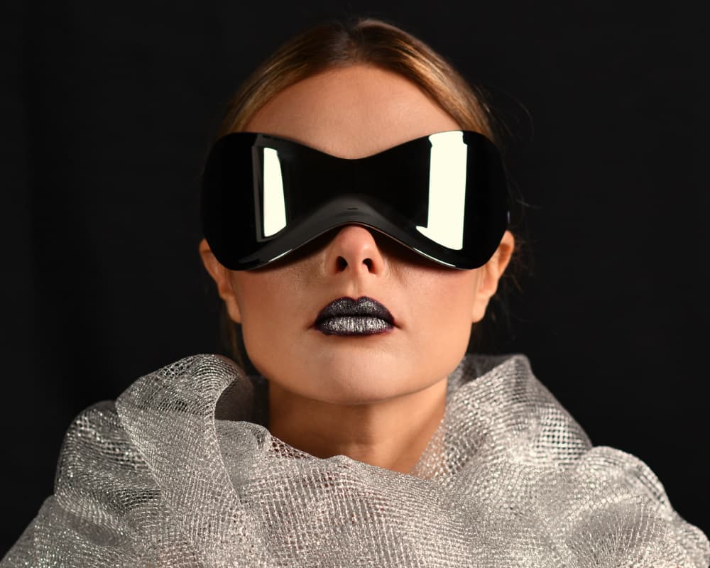Futuristic Masked Woman by Yoram GIL — canvas wall art