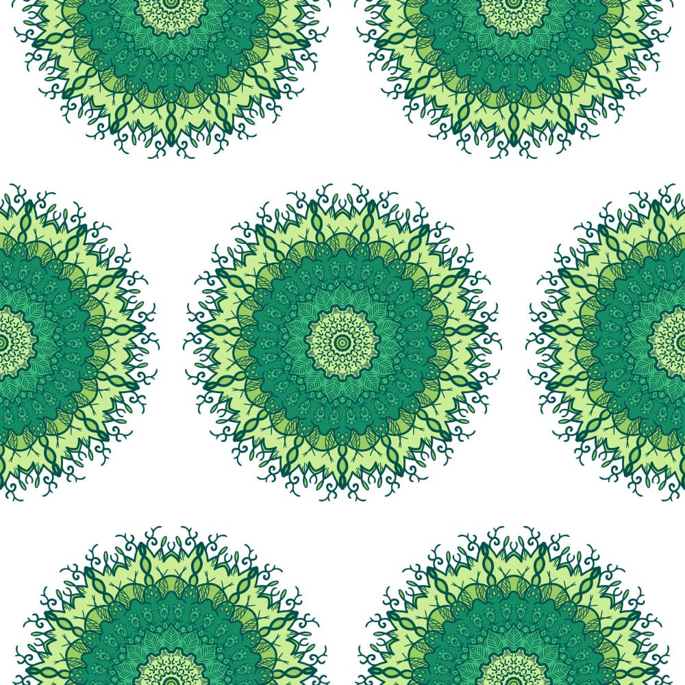 Vibrant Green Mandalas by Marika Barsrsind β canvas wall art