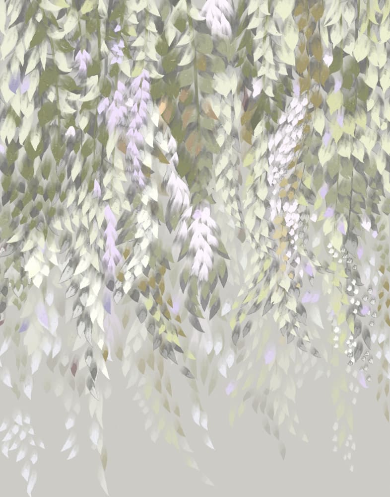 Pastel Wisteria Blossoms by Josie George — canvas wall art