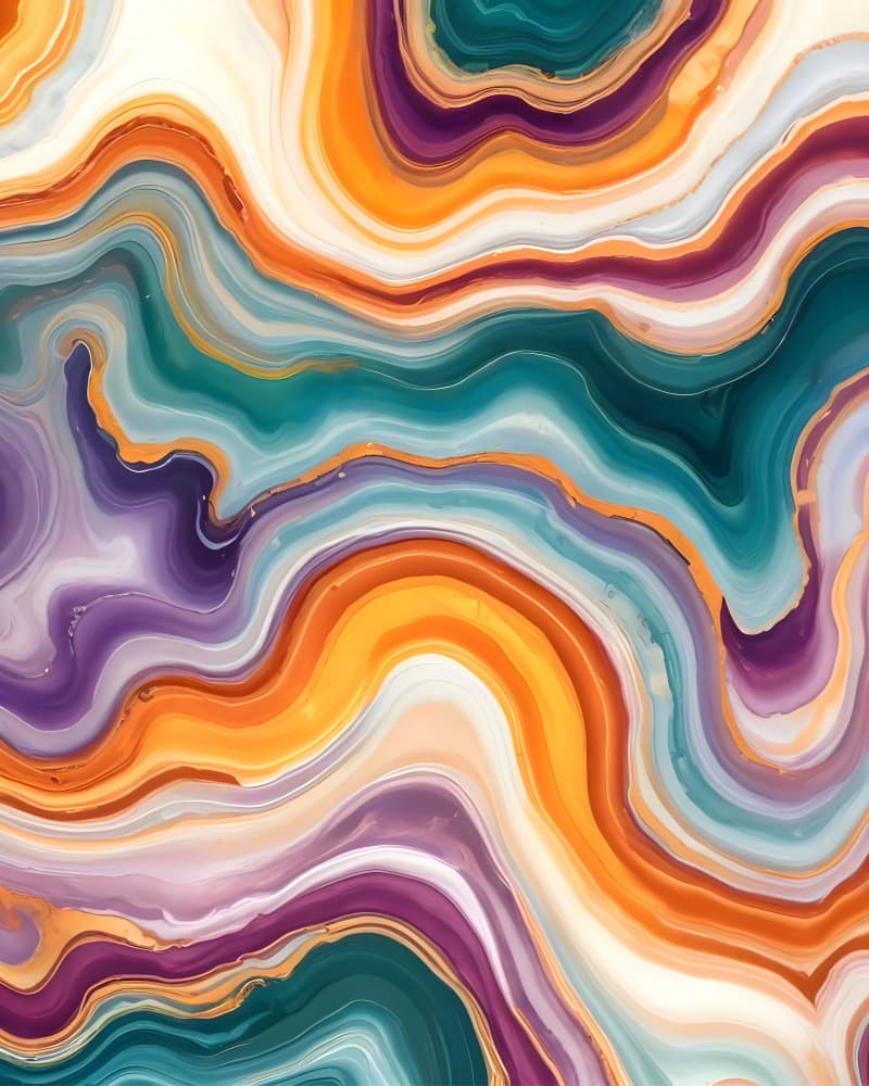 Colorful Fluid Agate by Uma Gokhale — canvas wall art