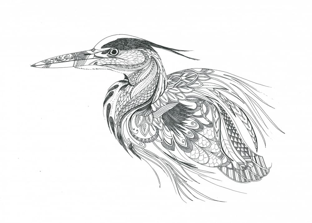 Heron by Isabelle Brent — canvas wall art