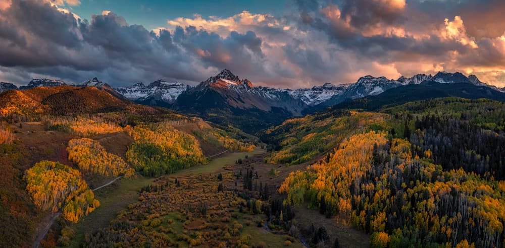Dramatic Autumn Peaks by Mei Xu — canvas wall art