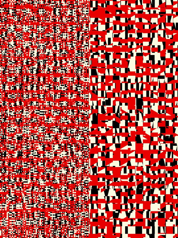Bold Red Geometric Abstract by Petr Strnad — canvas wall art
