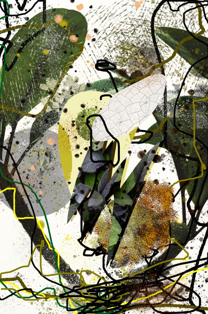 Green Jungle Abstraction by Pelin Atilla — canvas wall art