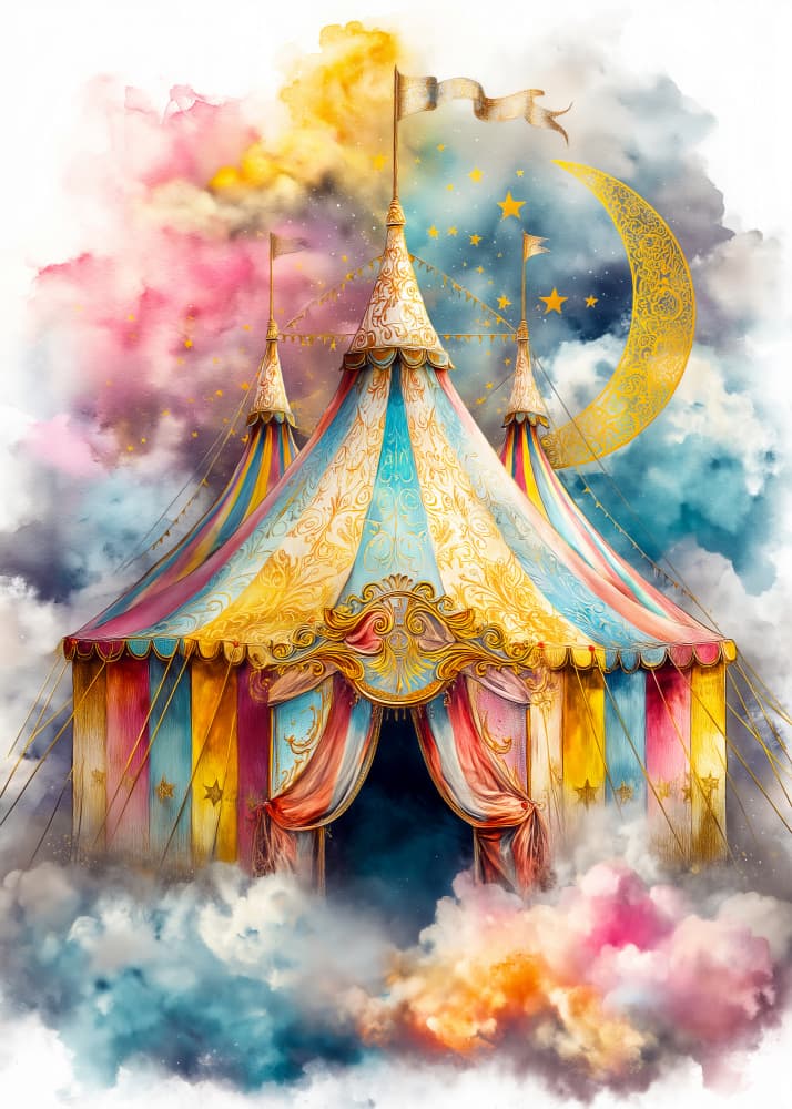 Magical Circus Dream by Justyna Jaszke — canvas wall art