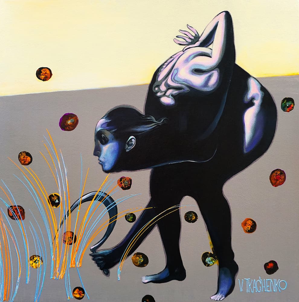 Surreal Bending Figure by Victor Tkachenko — canvas wall art