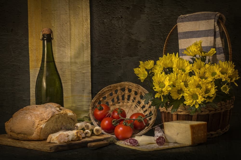 Fresh Harvest Table by TONY GORAN — canvas wall art
