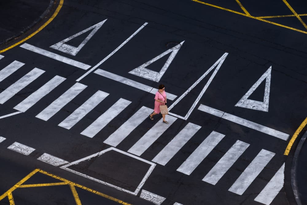 street intersection by Rolf Endermann — canvas wall art