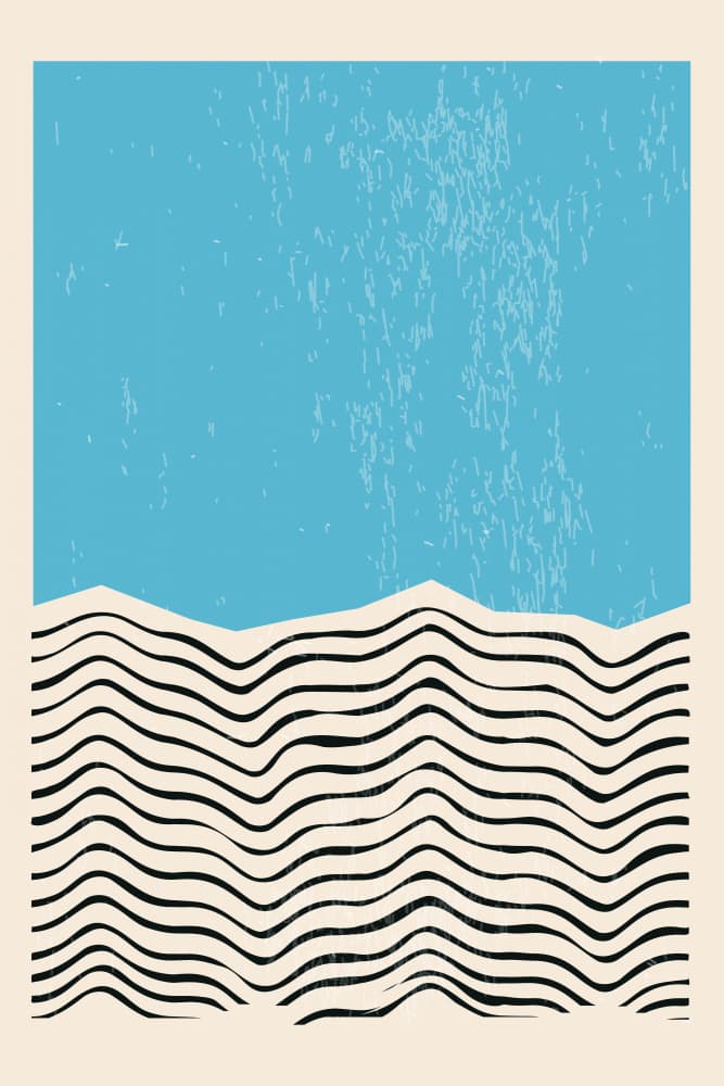 Abstract Blue Mountain Waves by jay stanley — canvas wall art