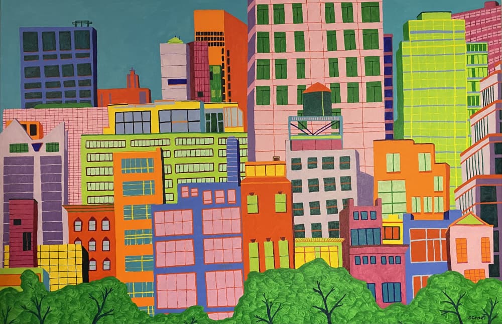 Somewhere Else in New York by Sue Graef — canvas wall art