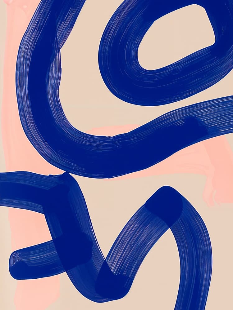 Abstract Blue Flow by Studio Palette — canvas wall art