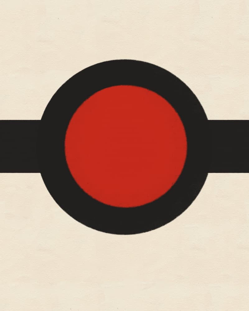 Geometric Red Circle by Deepthi s — canvas wall art