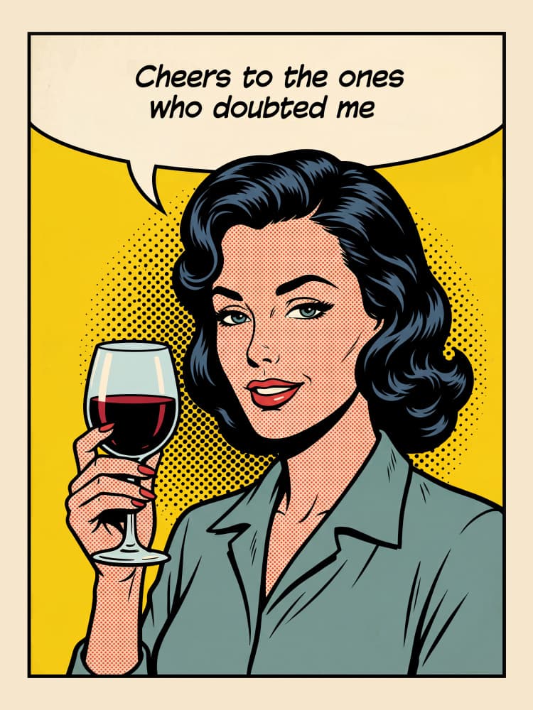 Sassy Pop Art Cheers by Andreas Magnusson — canvas wall art