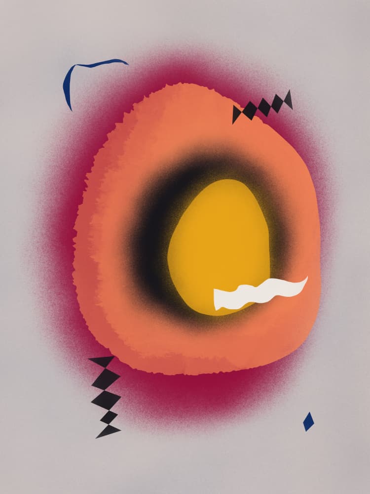 Vibrant Fuzzy Abstraction by Little Dean — canvas wall art