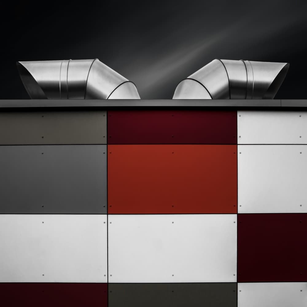 Colorful Modern Architecture by Gilbert Claes — canvas wall art