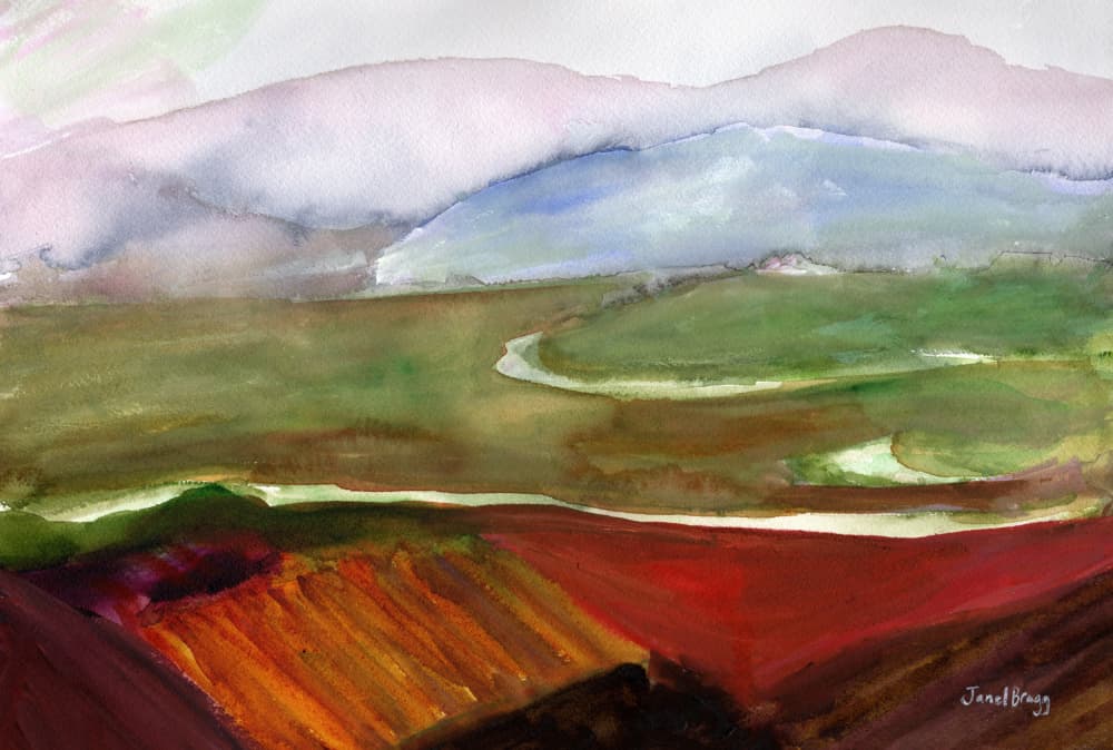Vibrant River Valley by Janel Bragg — canvas wall art