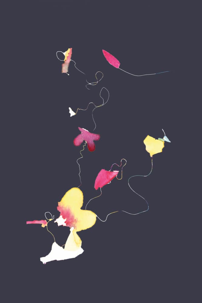 Floating Watercolor Shapes by Alexandra Weise — canvas wall art