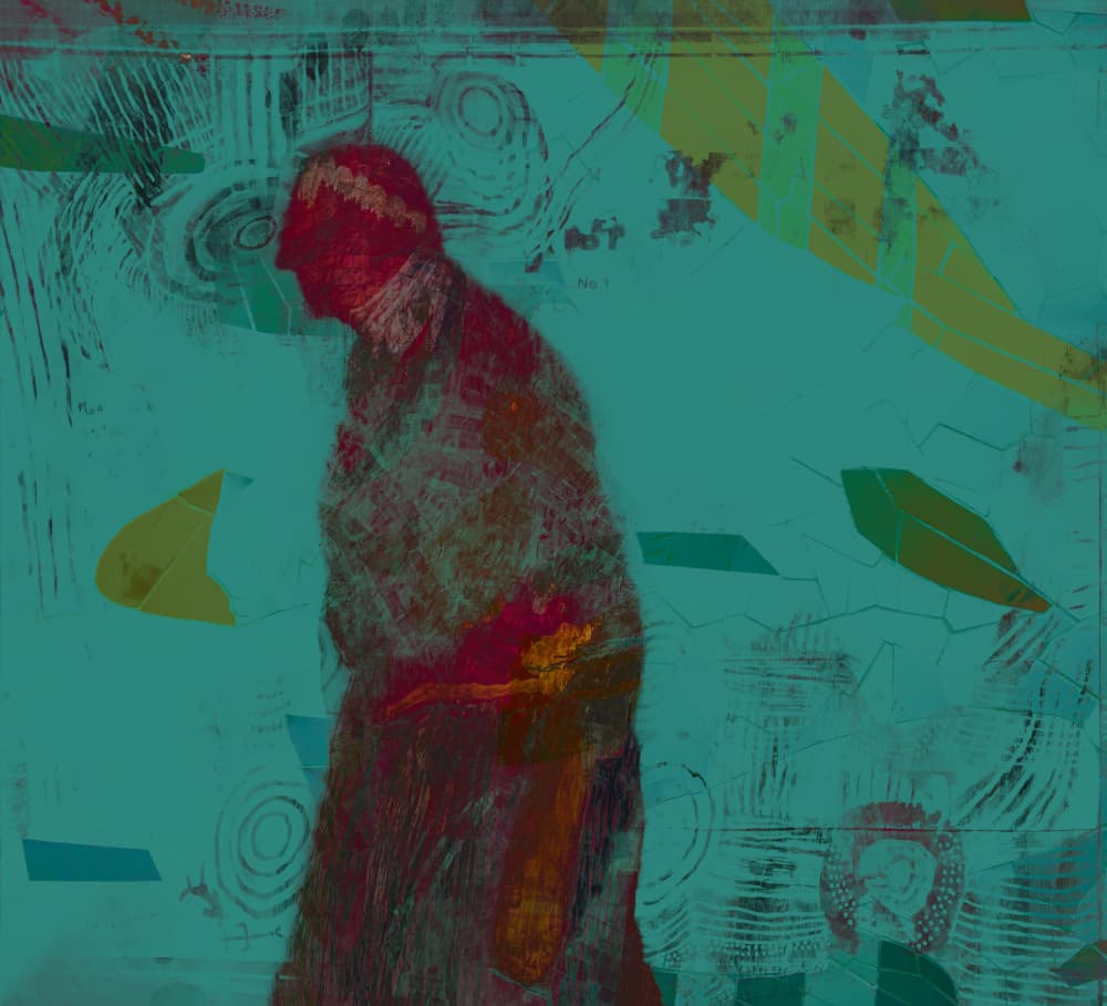 Thoughtful Abstract Figure by Shenshen Dou — canvas wall art