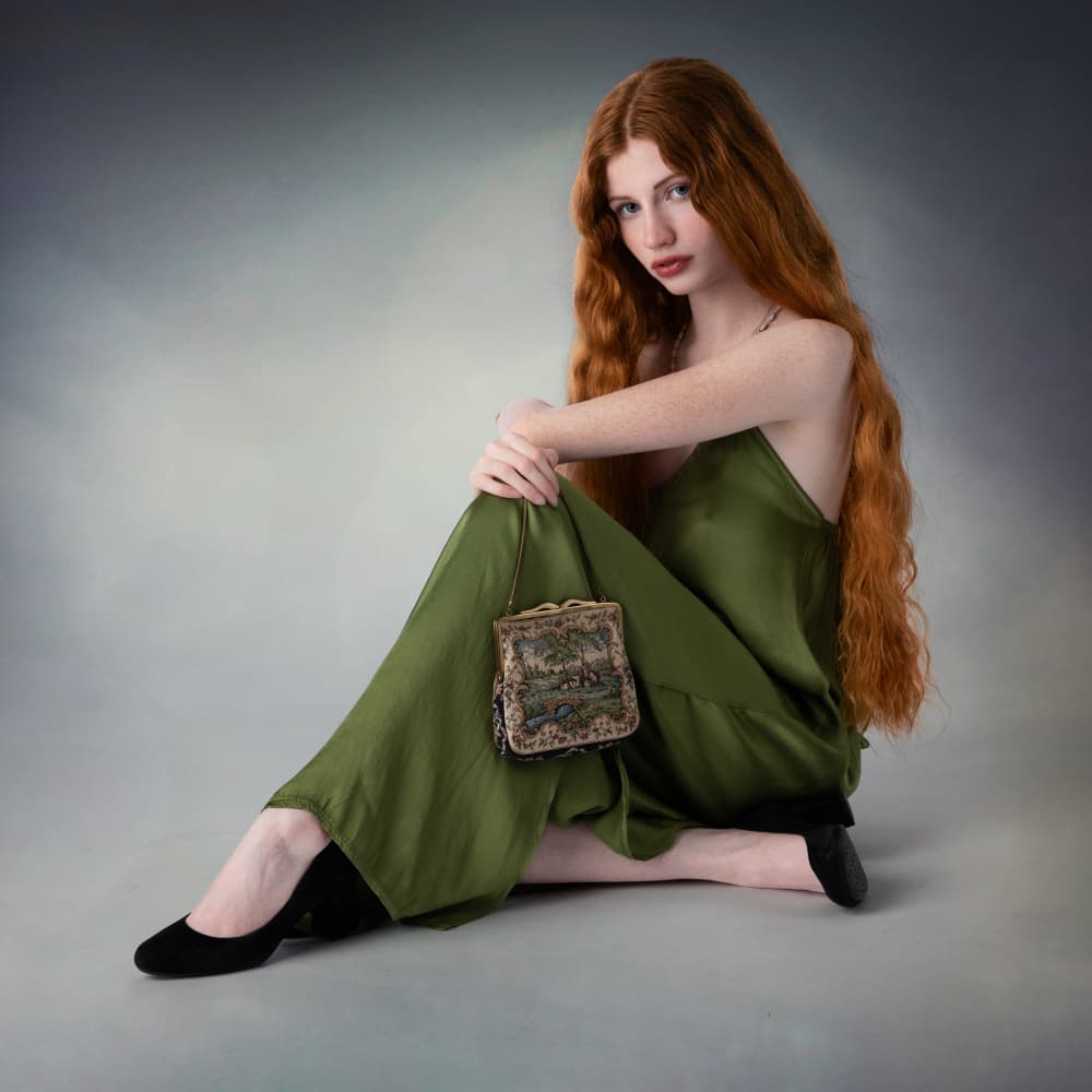 Elegant Redhead Sitting by Jan Slotboom — canvas wall art