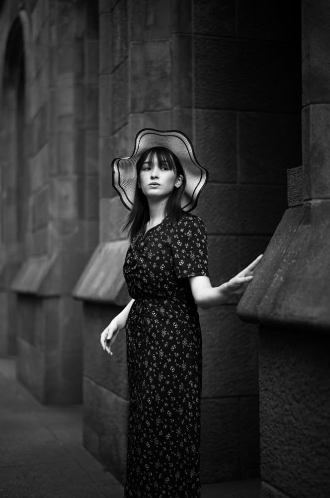 Elegant Woman City Style by Yuzo Fujii — canvas wall art