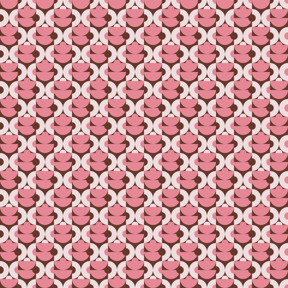 Pink Retro Geometric Pattern by Little Dean — canvas wall art
