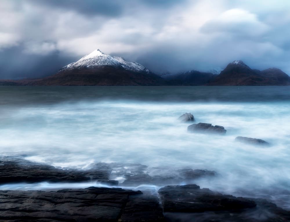 Snowy Mountain Coast by Rob Darby — canvas wall art