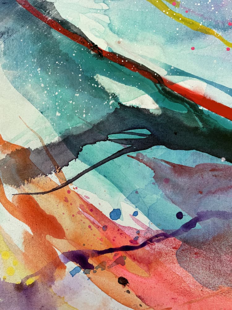 Vibrant Abstract Flow by Anna Viklund — canvas wall art