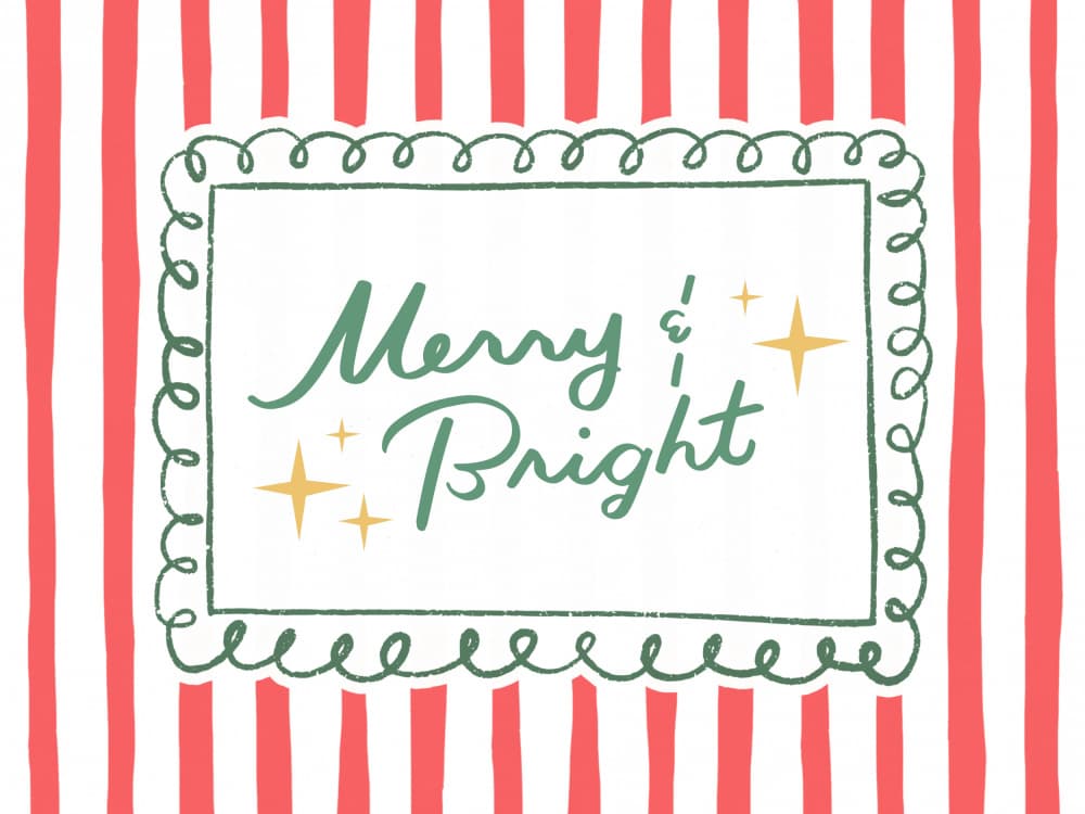 Merry And Bright Stripes by Jolly and Dash — canvas wall art