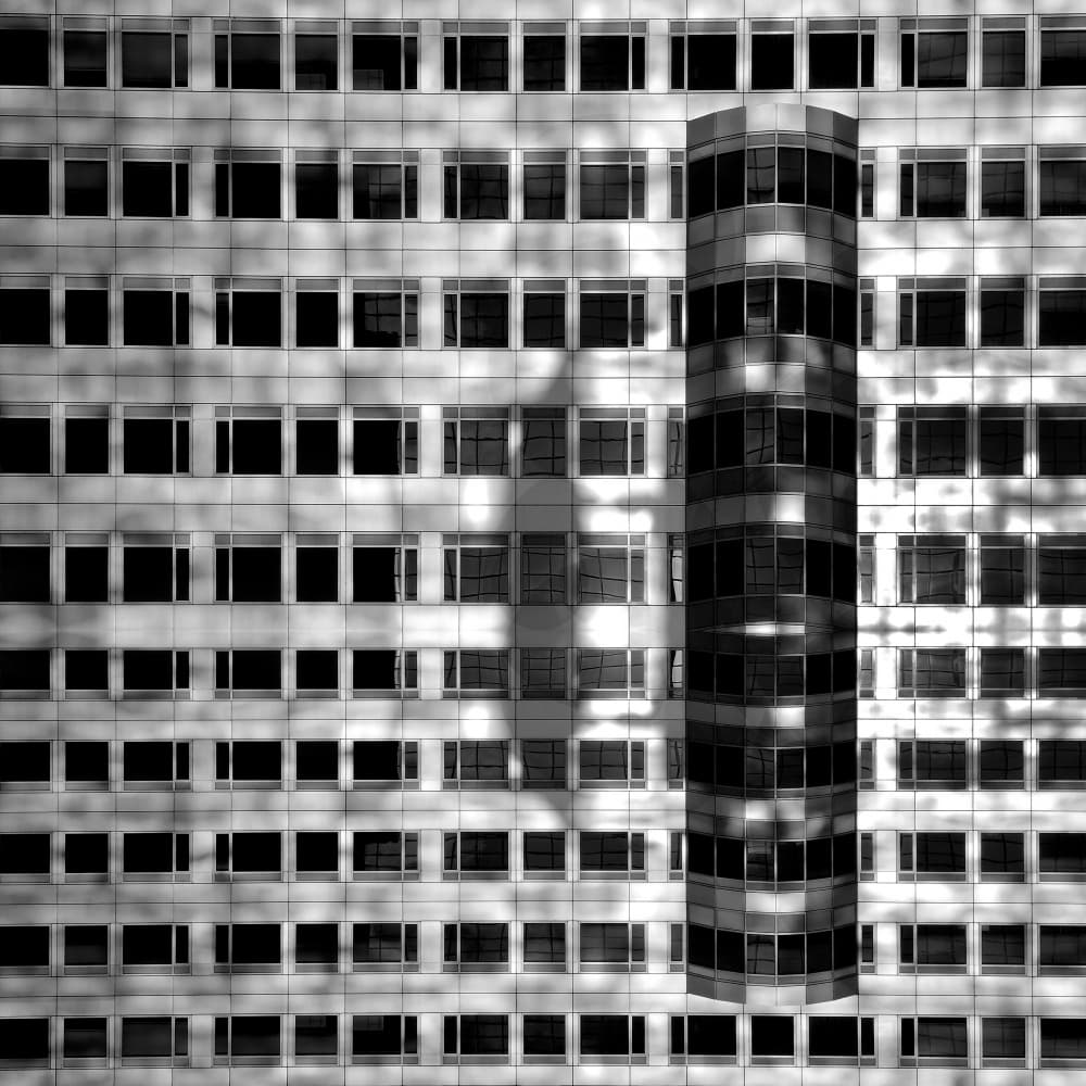 Geometric Building Shadow by Huib Limberg — canvas wall art