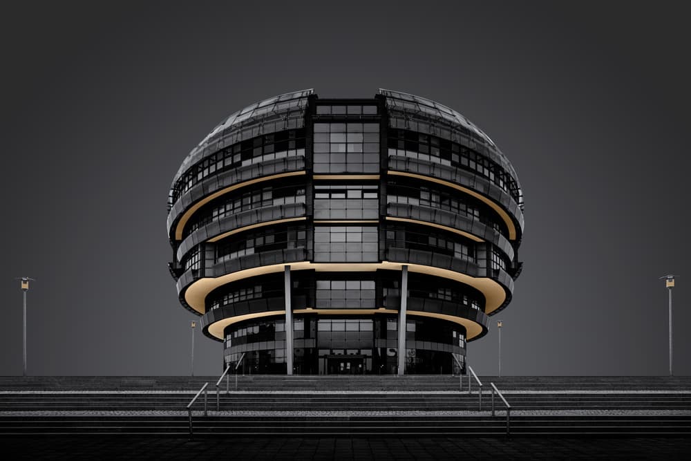 Sleek Curved Architecture by Rolf Endermann — canvas wall art