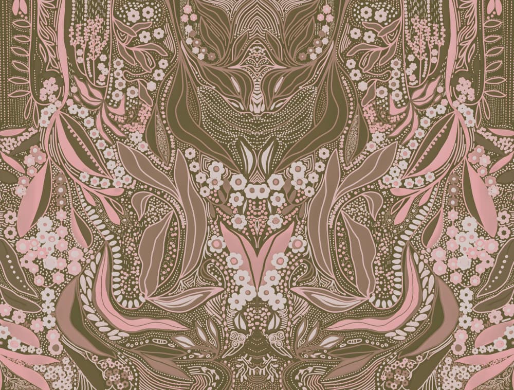 Vintage Floral Symmetry by Josie George — canvas wall art