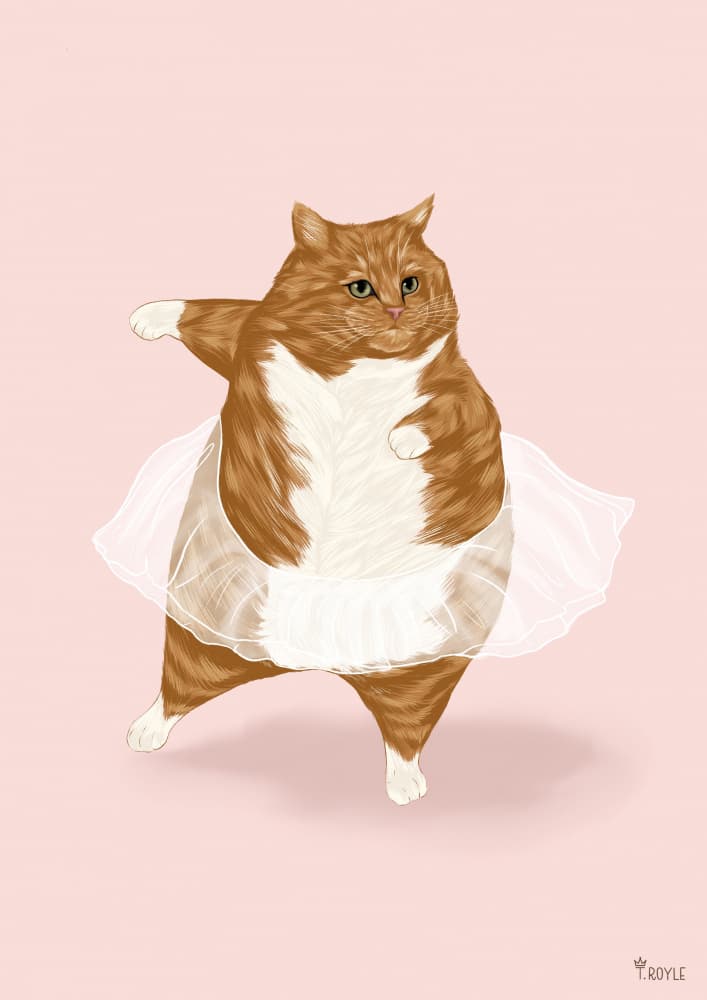 Ballet Cat by Tara Royle — canvas wall art
