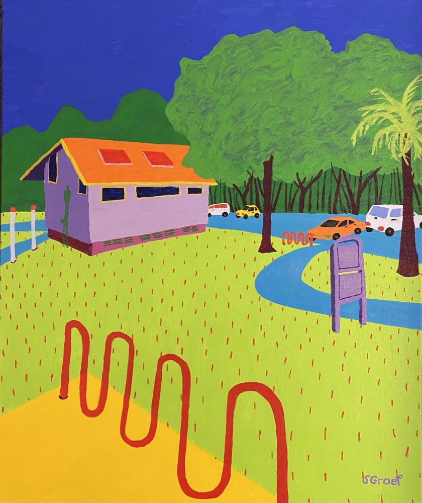 Bike Racks by Sue Graef — canvas wall art