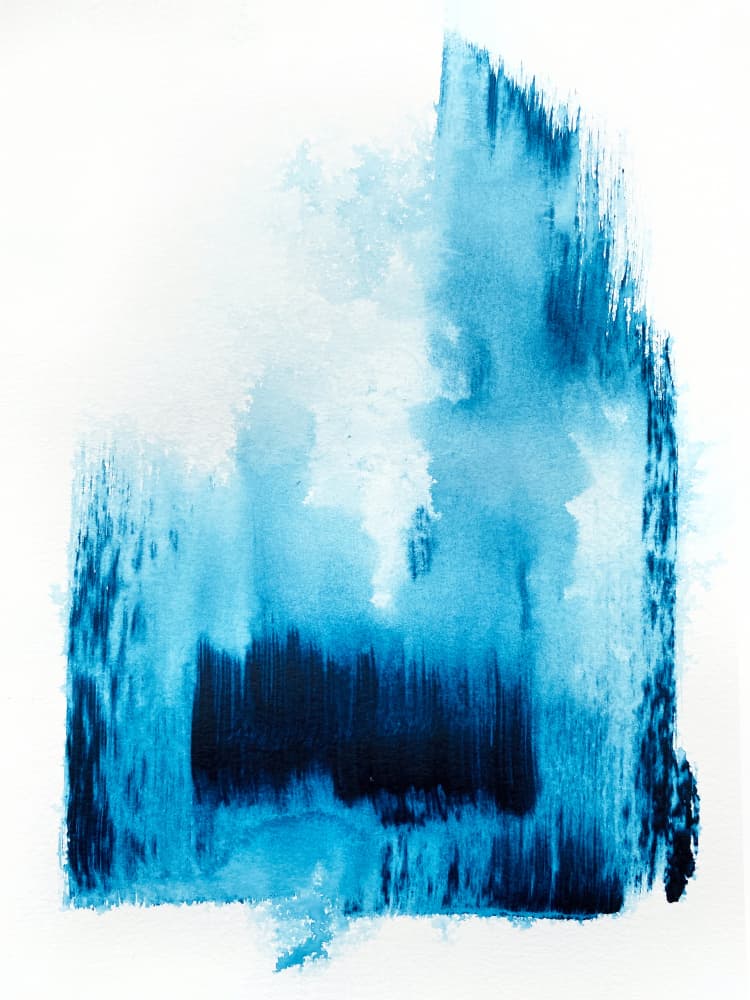 Deep Blue Abstraction by Alyson Storms — canvas wall art