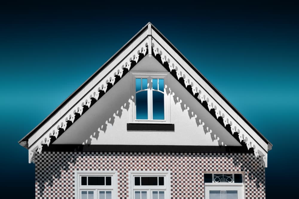 Patterned Gable House by Marc Huybrighs — canvas wall art