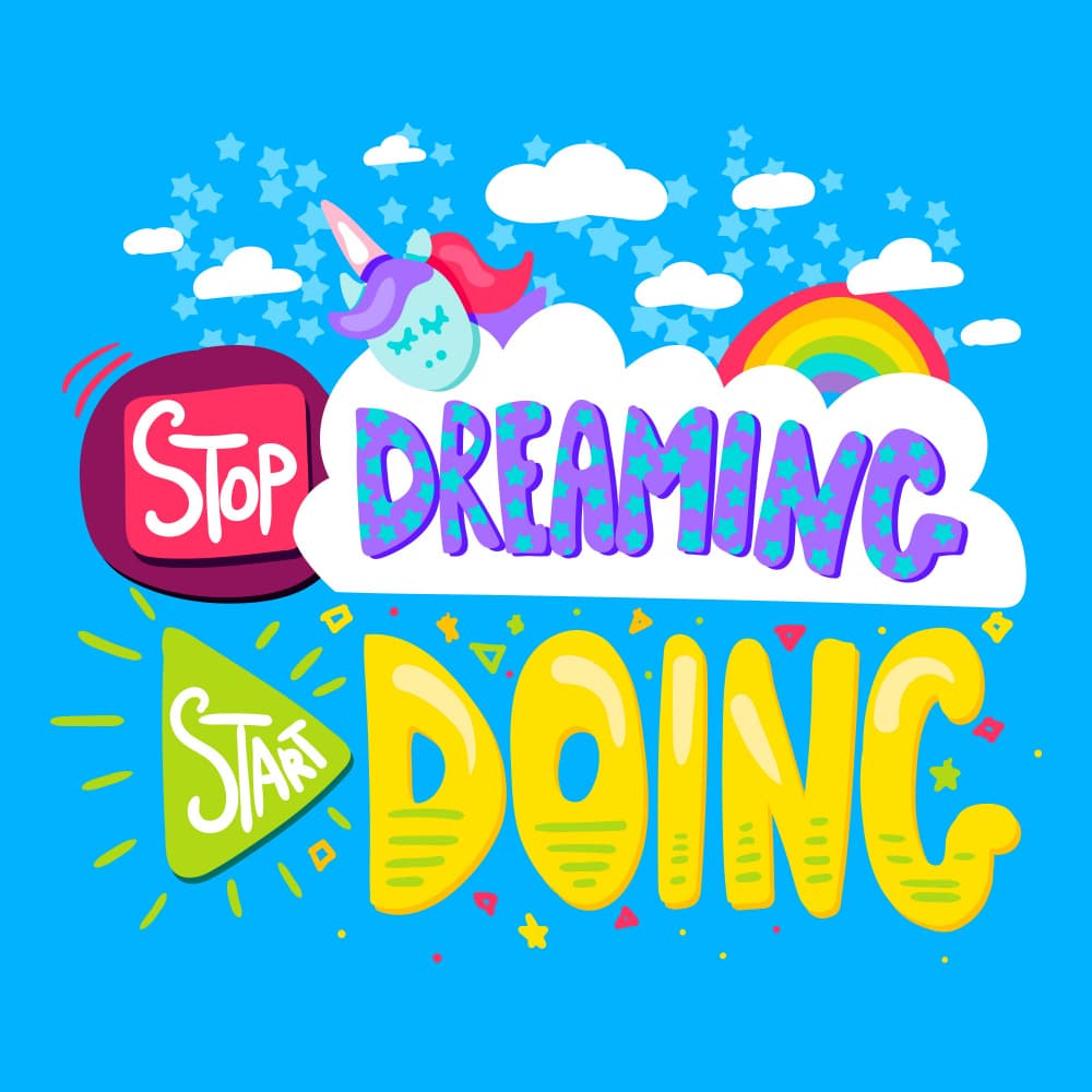 Stop Dreaming Start Doing by Marika Barsrsind β canvas wall art