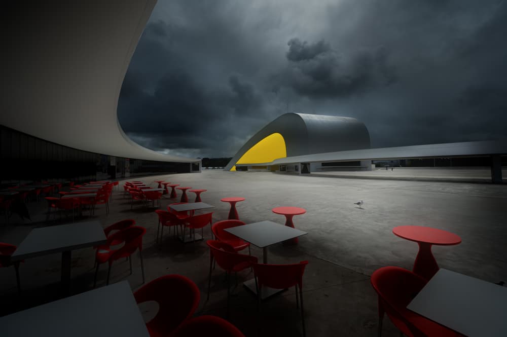 Dramatic Modern Plaza by Marc Huybrighs — canvas wall art