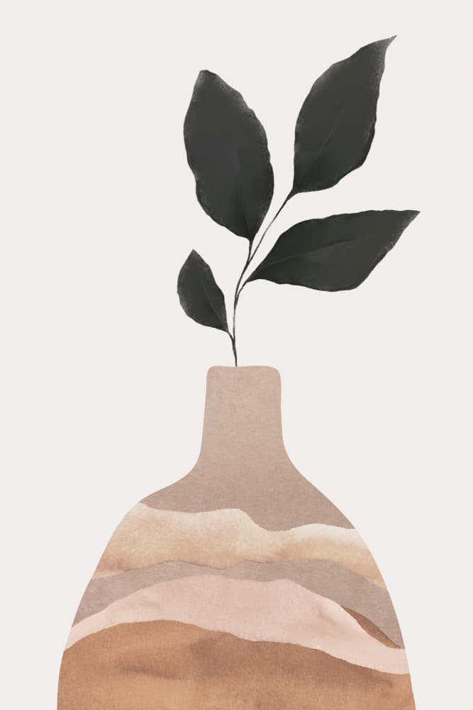 Earthy Minimalist Botanical by Melloi Art Prints — canvas wall art
