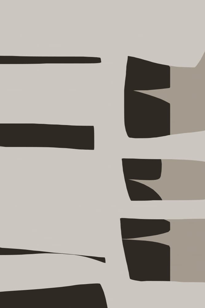 Neutral Geometric Shapes by Treechild — canvas wall art