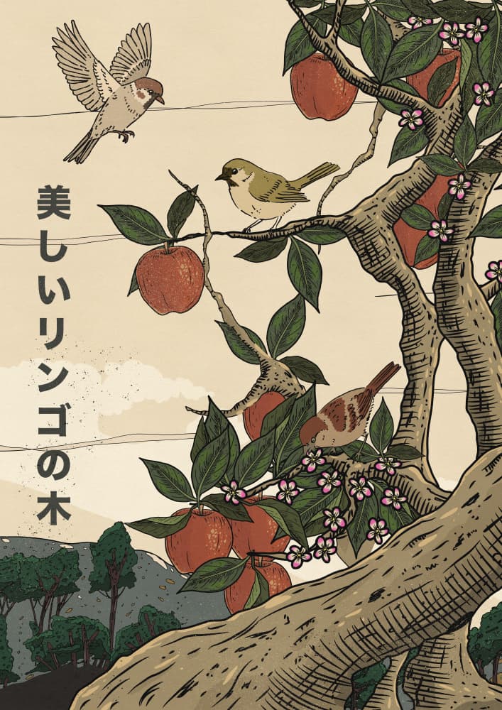 Beautiful Apple Tree Birds by Nicholas — canvas wall art