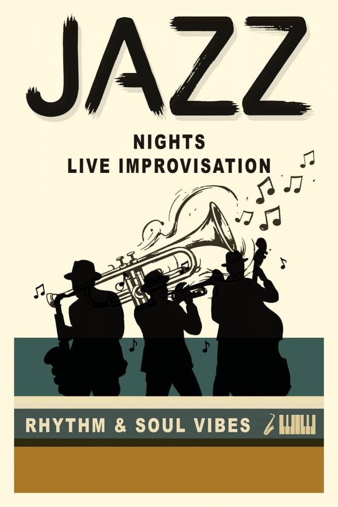 Live Jazz Band by casa cartissi — canvas wall art