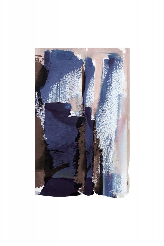 Modern Indigo Brushstrokes by Nilesh Kulkarni — canvas wall art