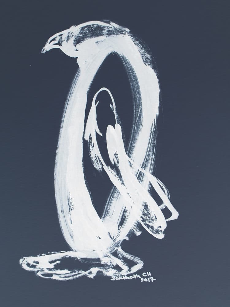 Expressive Penguin Pair by Santhosh ch — canvas wall art