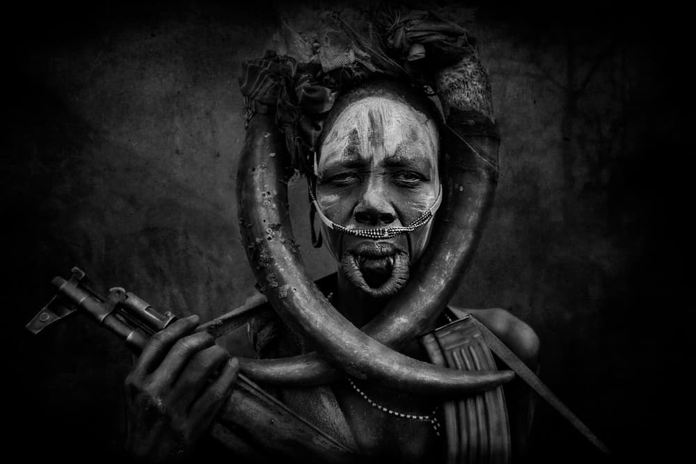 Intense Tribal Warrior by Svetlin Yosifov — canvas wall art